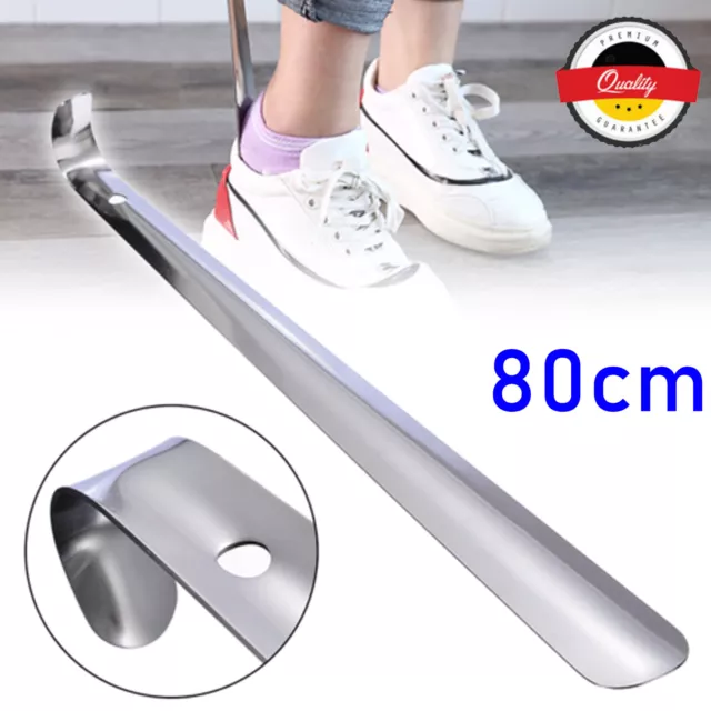 Schuhanzieher XXL Schuhlöffel Edelstahl lang Metall Schuh Anziehhilfe 80 cm