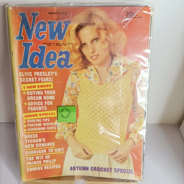 NEW IDEA VINTAGE Australian Magazine March 15, 1975 Crochet special