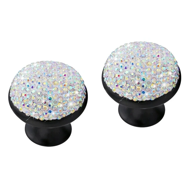 2 PCS Cupboard Pull Knob Wardrobe Handles Crystal Glass Cabinet Knobs Mushroom