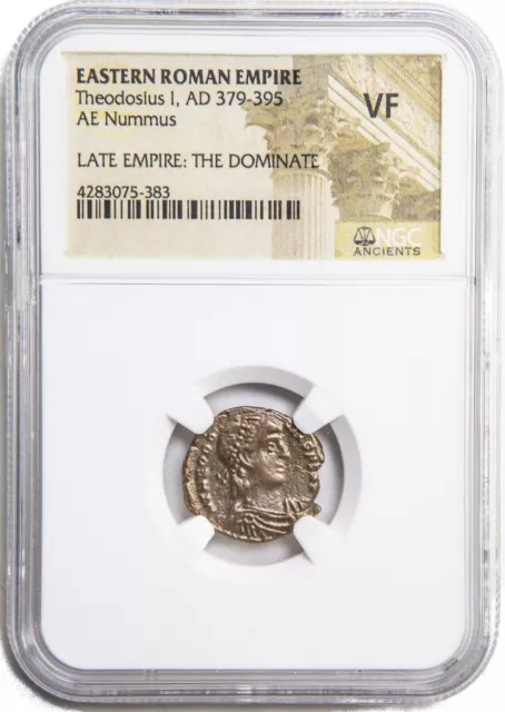 NGC VF Roman AE3 of Theodosius I AD379 395 VERY FINE NGC Ancients Certified