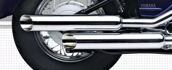 *Hard Krome 3.5"  Slash Cut Chrome Slip On  Softail 00-06*