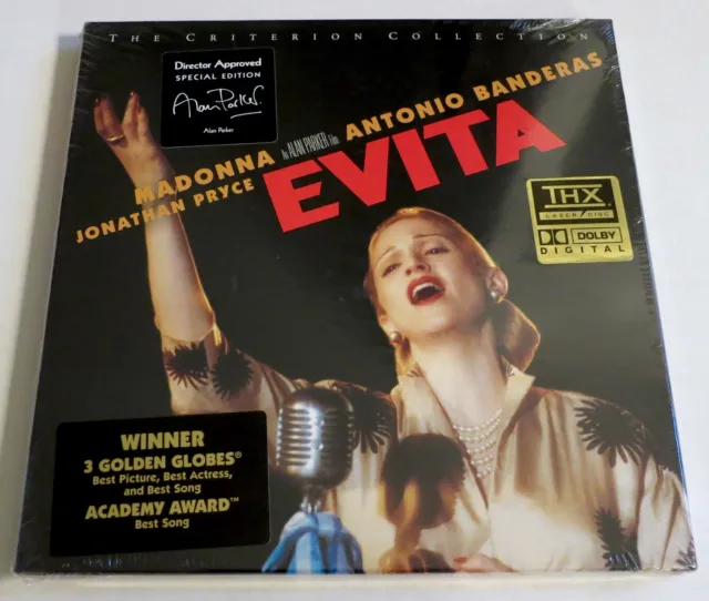 EVITA Madonna NEW Criterion Special Edition Widescreen 4-Disc LASERDISC Set AC-3