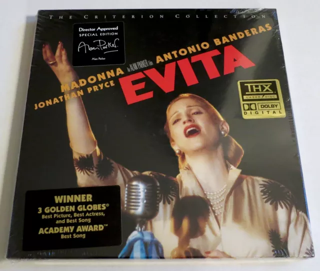 EVITA Madonna NEW Criterion Special Edition Widescreen 4-Disc LASERDISC Set AC-3 EVITA Madonna NEW Criterion Special Edition Widescreen 4-Disc LASERDISC Set AC-3