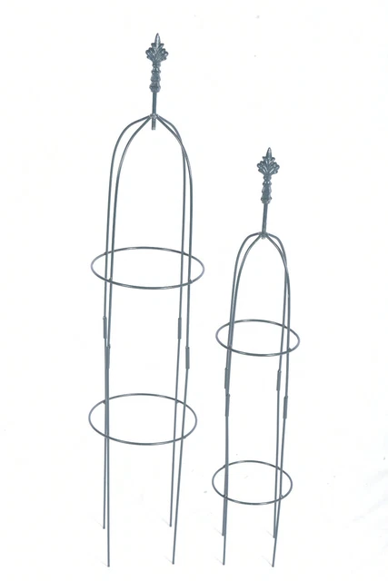 Relaxdays Rankhilfe 2er Set 99,5cm + 80cm Rankgitter für Pflanzen Metall Spalier