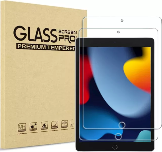 2 Pack HD Premium Glass Screen Protector For iPad 10.2"  9th/8th/7th Generation