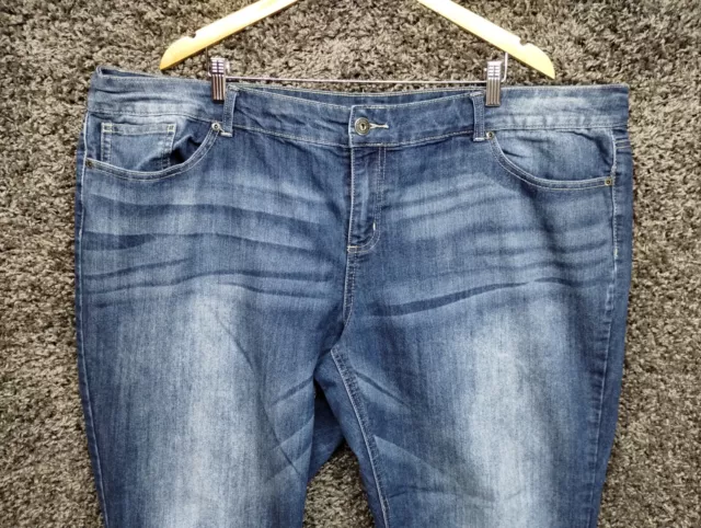 Maurices Jeans Women Plus 24 Long Blue Bootcut Stretch Ladies Casual Pants