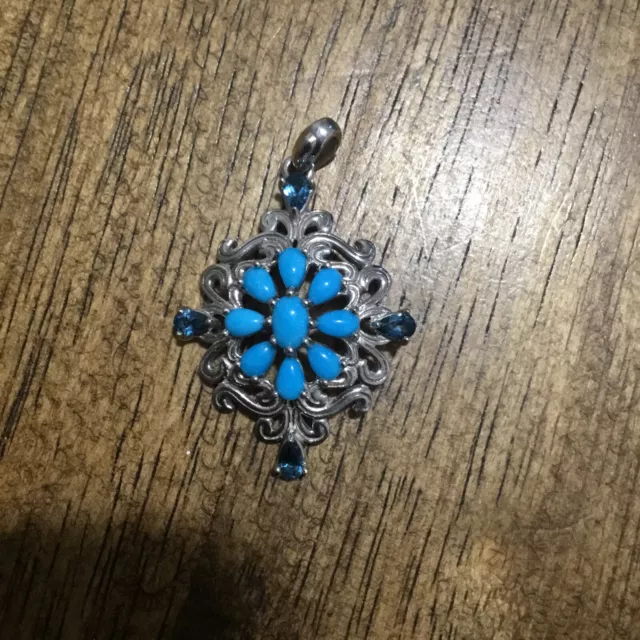 Beautiful Sterling Silver Fashion Necklace Pendant 6.3G