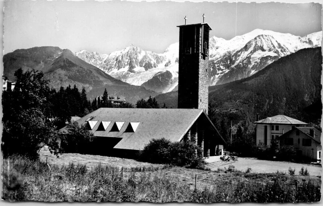 74 PLATEAU D'ASSY - l'eglise du plateau et le Mont Blanc EUR 4,00