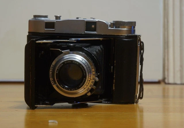 *Película probada con muestras* CÁMARA PLEGABLE PELÍCULA Balda Baldix 120 con 75 mm f3,5