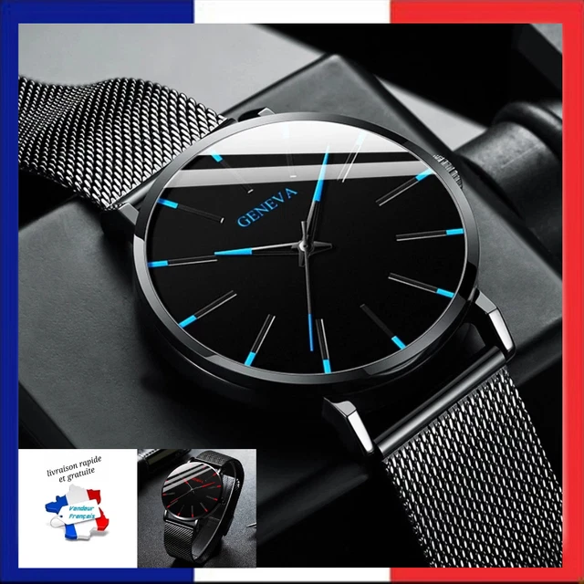 Montres à Quartz Homme Montre Bracelet avec Boîtier en Alliage Cadran Montres à Quartz Homme Montre Bracelet avec Boîtier en Alliage Cadran