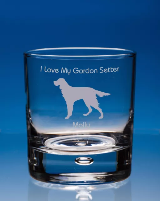 Gordon Setter Whisky Glass Dog Gift Personalised Engraved Dog Whiskey Tumbler