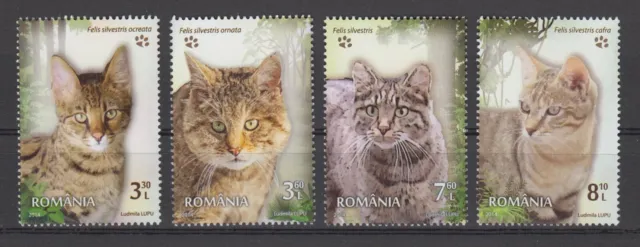 Rumänien MiNr. 6880-6883 Wildkatzen Tiere Katzen MNH/** 2014