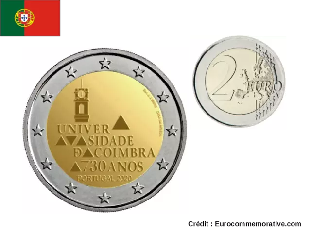 2 Euro Gedänk- Portugal 2020 Universität Coimbra UNC