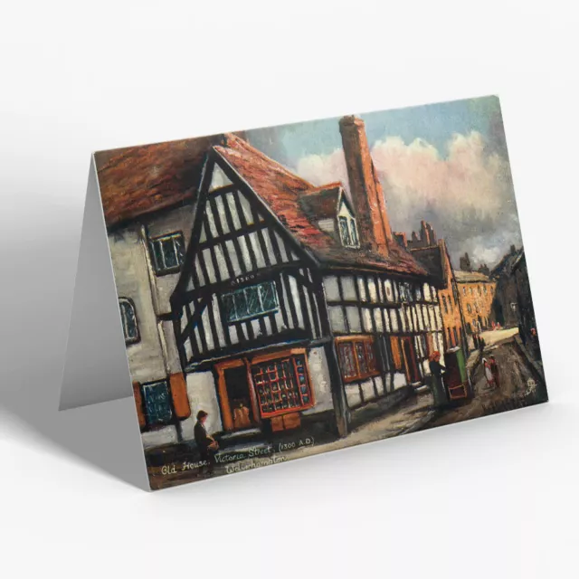 GREETING CARD - Vintage Staffordshire - Old House Victoria Street, Wolverhampton