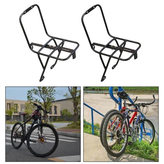 Support avant de vélo, sac en métal, étagère à bagages pour vélo pliant,