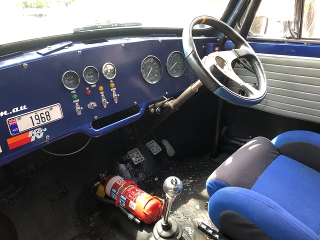 Classic 1968 Morris Mini 1000 Modified for hill climbing needs restoration.