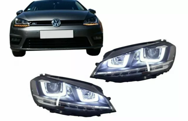 Scheinwerfer 3D LED DRL für VW Golf 7 VII 12-17 R Look Dynamisch Sequentiell