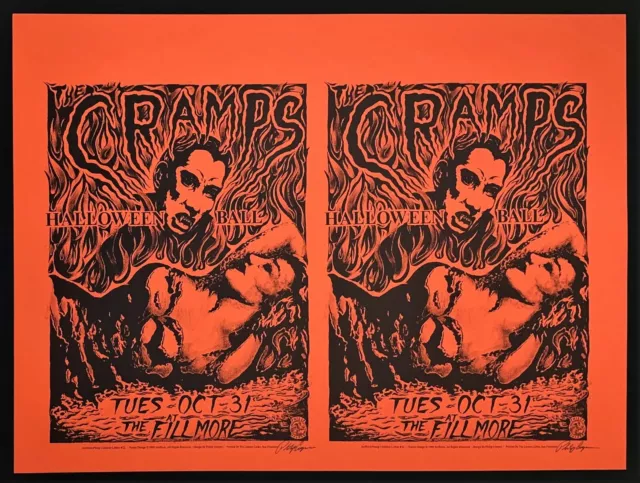 The Cramps POSTER Halloween Ball Fillmore Signed by Phillip Cooper Uncut Version The Cramps POSTER Halloween Ball Fillmore Signed by Phillip Cooper Uncut Version