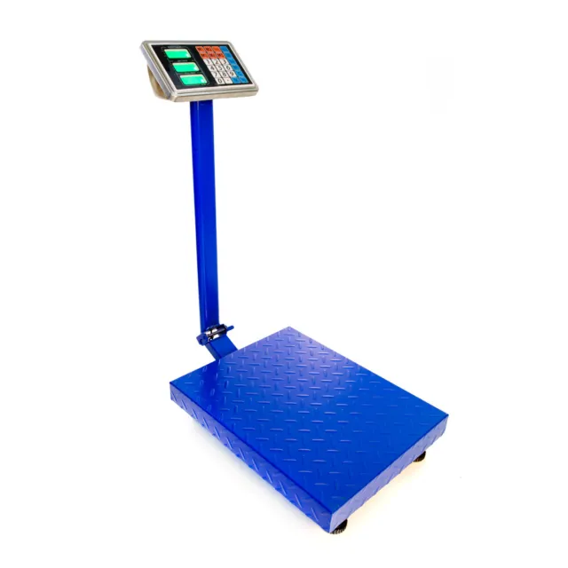 Digital Floor Platform Scale Blue 300KG/661lb LCD Personal Weight Postal