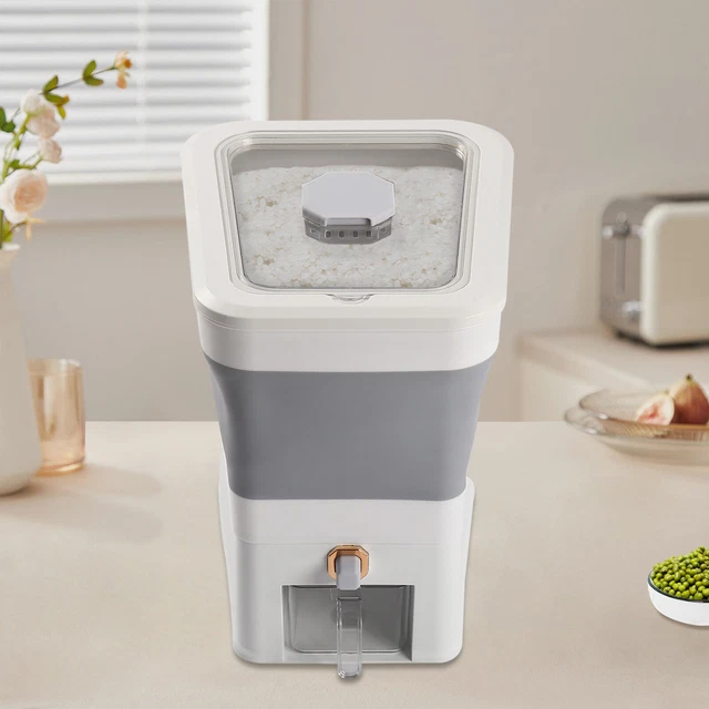 Cocoarm Dispenser Per Riso Da 5 Kg – Contenitore Sigillato A Prova Di Umidità Con Misurino E Coperchio Ermetico