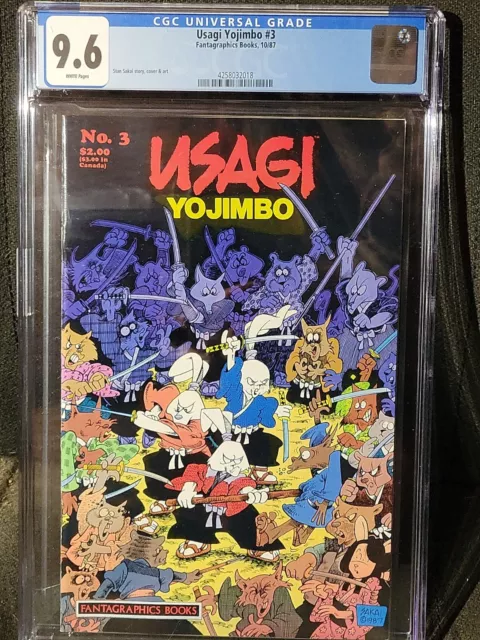 1987 USAGI YOJIMBO #3 - Stan Sakai - Fantagraphics Books -  CGC  9.6