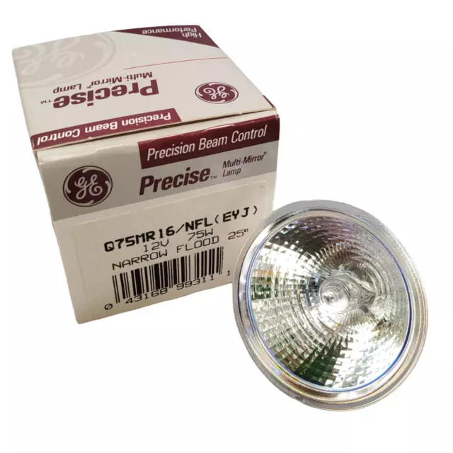 BRAND NEW GE 15941 Q75MR16/NFL 12V 75W 25° Narrow Flood Light Bulb