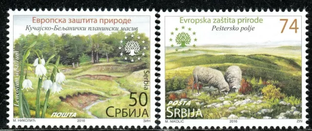 0958 SERBIA 2016 - European Nature Protection - Sheep - Snowdrop - MNH Set