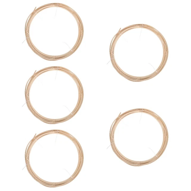 5 rollos de material de tejido de ratán juego de reparación de tejidos tubo de malla de bobina barra de borde
