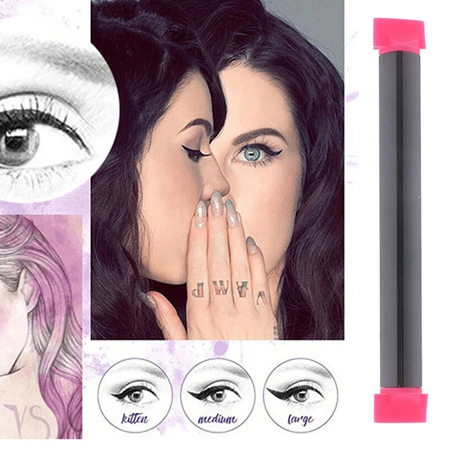 Francobolli 2 taglie eyeliner strumento trucco ala occhio di gatto donna bellezza cosmetica T_$v