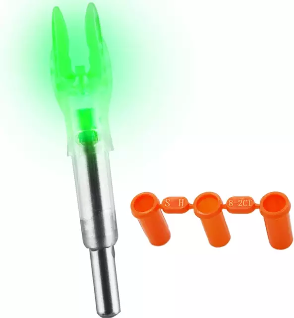 Ellen Archery 6-Pack X Lighted Nock Universal LED S Nock Fit Arrows .204 .233