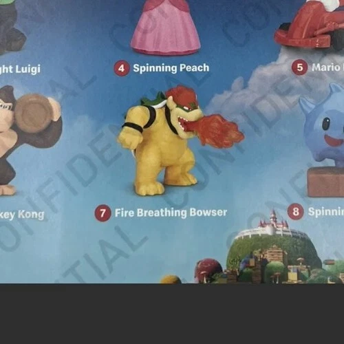 7 FIRE BREATHING Bowser Super Mario Bros. Movie McDonald’s 2023 Happy