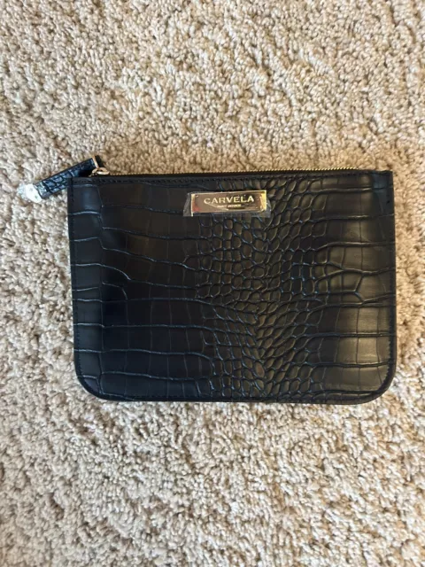 CARVELA KURT GEIGER Black Croc Purse Clutch Bag 0.99 PicClick UK