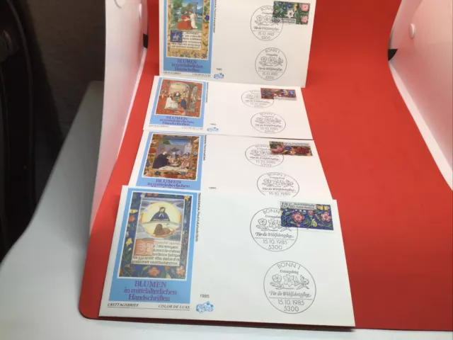 ersttagsbriefe sammlungBlumen In Mittelalterlichen Handschriften Set 1985