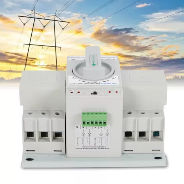 SOLAR AUTOMATIC TRANSFER Switch 3P 63A 110V Solar To Grid Dual Power CB