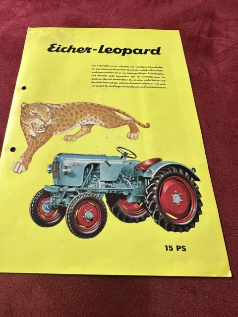 Original Eicher Leopard  Prospekt Traktor Schlepper Brochure