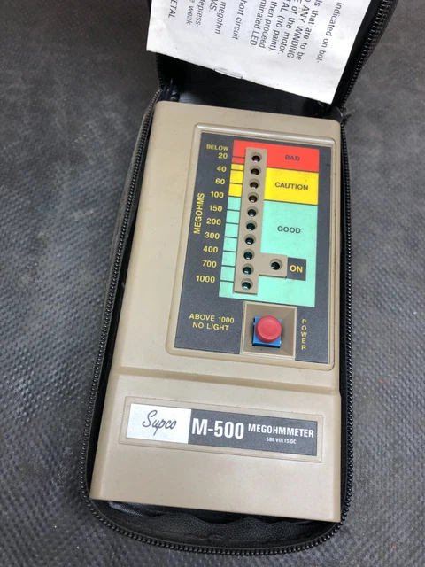 Supco M-500 Megohmmeter  Volts DC Tester