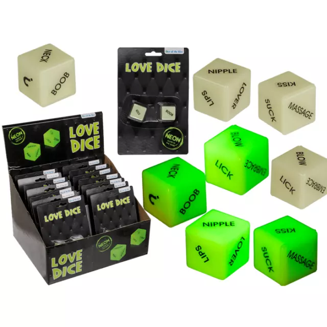 Glow in the Dark Love Dice - Kama Sutra Adult Couple Bedroom Game Christmas