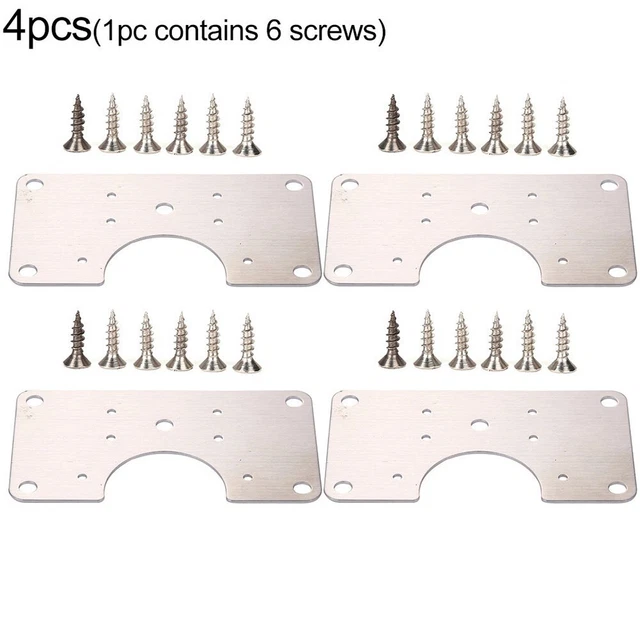 Piastre Di Riparazione Cerniere 10 Pezzi - Rinforzo Per Ante Cucina E Armadi In Acciaio Inossidabile 9x9 Cm - Foto 2