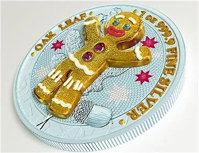 Germania 2019 5 Mark - Bejeweled Gingerbread  Man - 1 Oz silber Münze