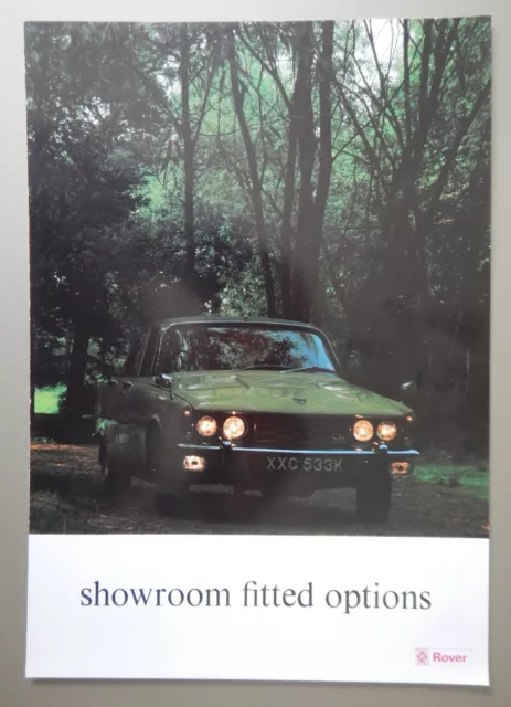 ROVER 2000 3500 3500S V8 P6 orig 1972 UK Mkt Showroom Fitted Options Brochure