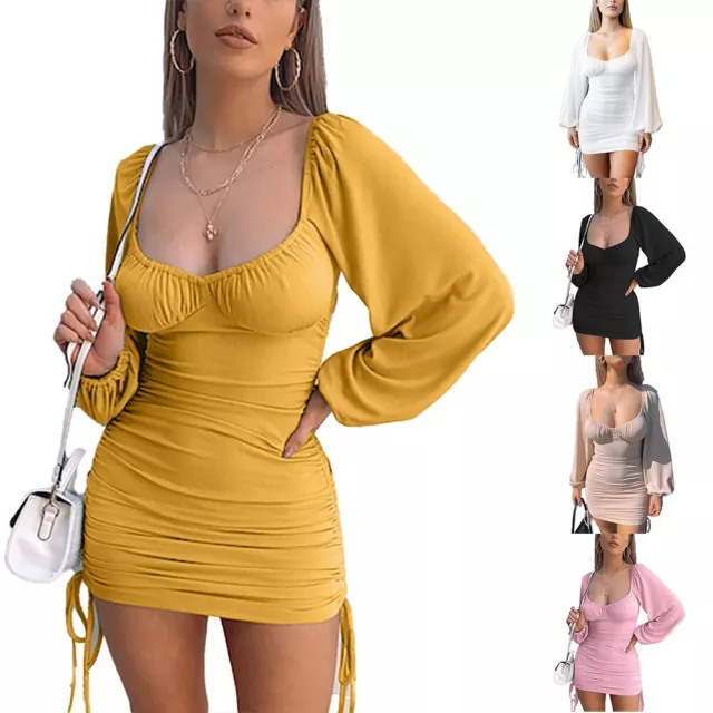 Squisito abito bodycon con dettagli arricciati abito da cocktail corto da donna