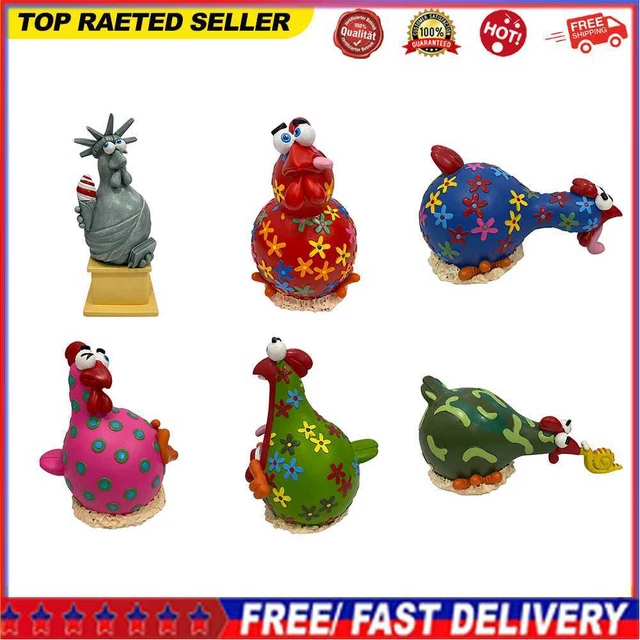 Courtyard Fairy Garden Decoration Funny Cute Chick Figurine Animal Art Sculpture