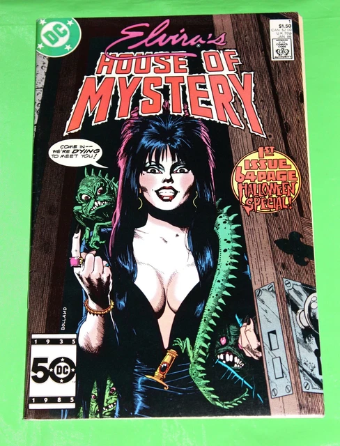 Elvira's House of Mystery 1 VF Halloween Special KEY 1st App of Elvira 1986 DC