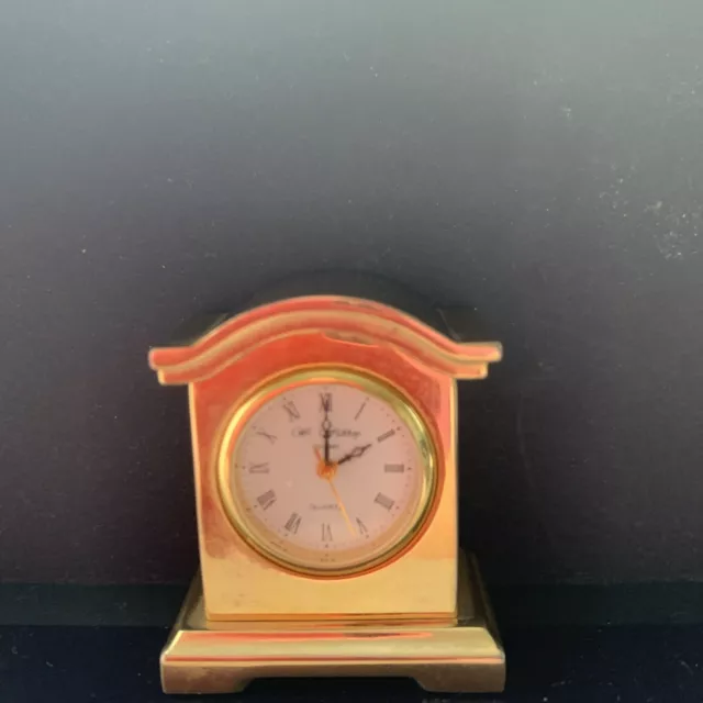 Estyma  Brass Miniature Clock. - VGC