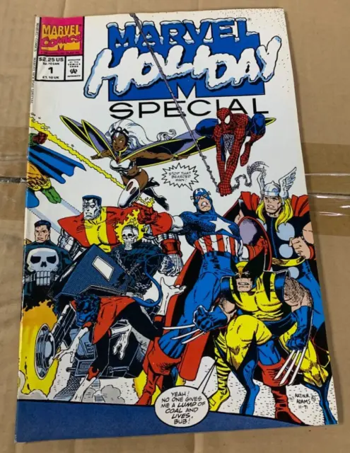"Marvel Holiday Special" (1991) #1 Comic Book Superheroes Punisher Xmas Santa
