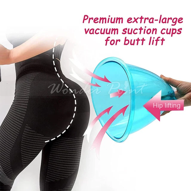 Tazas elevadoras de glúteos XL 180 ML para aspiradora con manguera en forma de Y