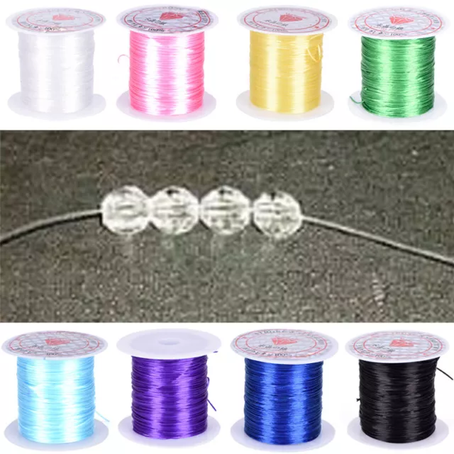 0.8mm Crystal Beads Lines Elastic Cord DIY Handmade Beaded Line Hand Chain~~m' 3