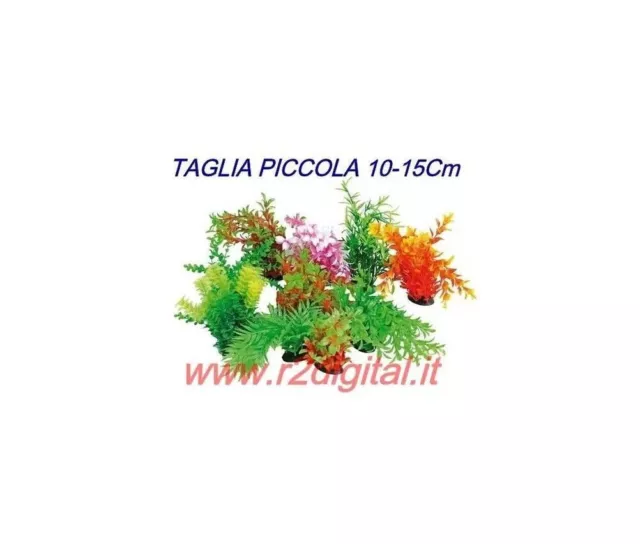 Aglow.it 5x Pianta acquario Artificiale 10-15Cm, Piantina in platica per acquari