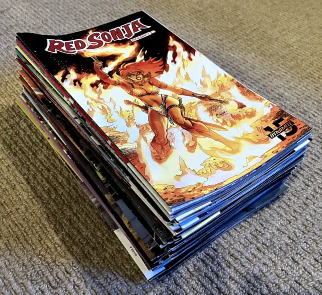 RED SONJA🔥Vol 5 Lot of 52 Comics #5-27 w/Variants! Dynamite 2013 GREAT COVERS