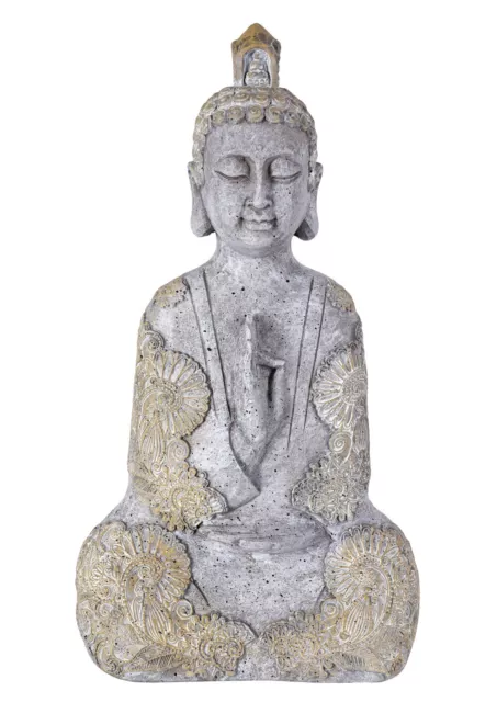 Figura de Jardín Estatua Buda Decorativa Asia Feng Shui 45cm Decoración